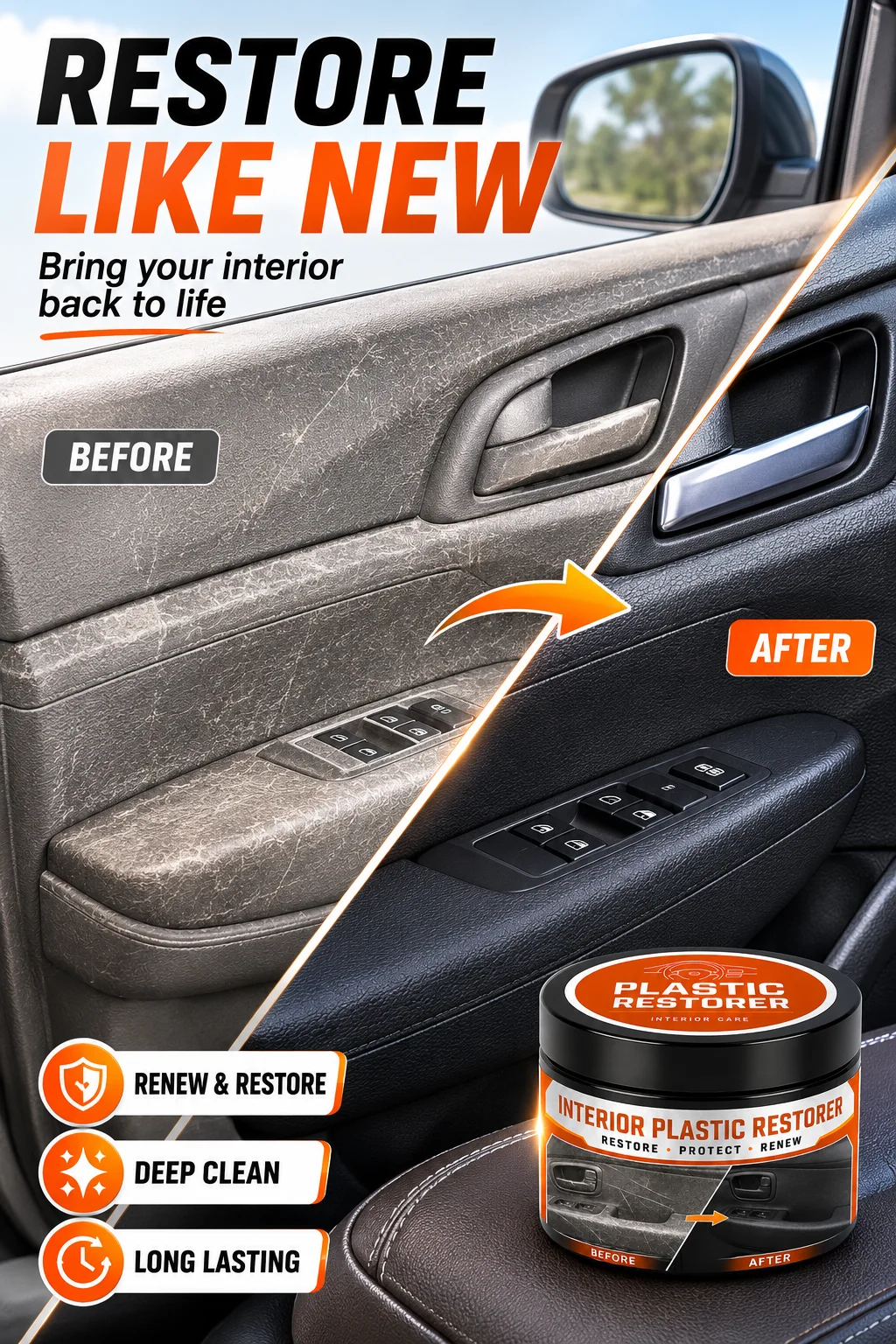 Car Interior Scuff Mark Cleaning Paste Practical DIY Cream for Auto Interior Maintenance