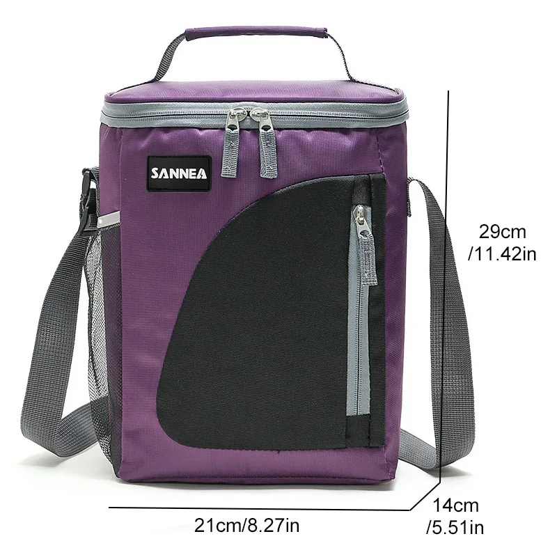 Color-blocking design lunch bag, picnic bag, take-out container, storage bag, beverage cooler bag