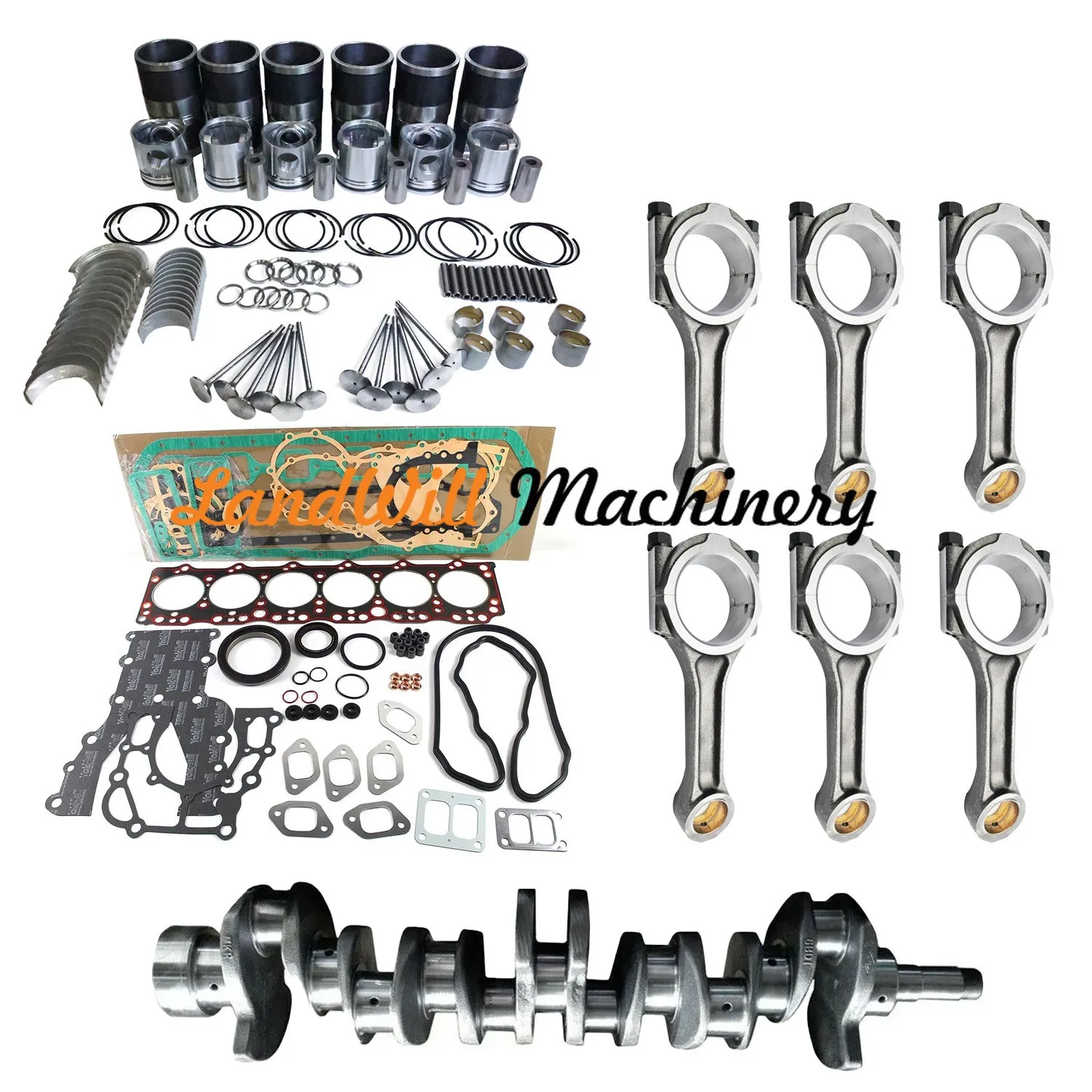 Overhaul Rebuild Kit Connecting Rod + Crankshaft Fits Doosan Daewoo DB58 Engine