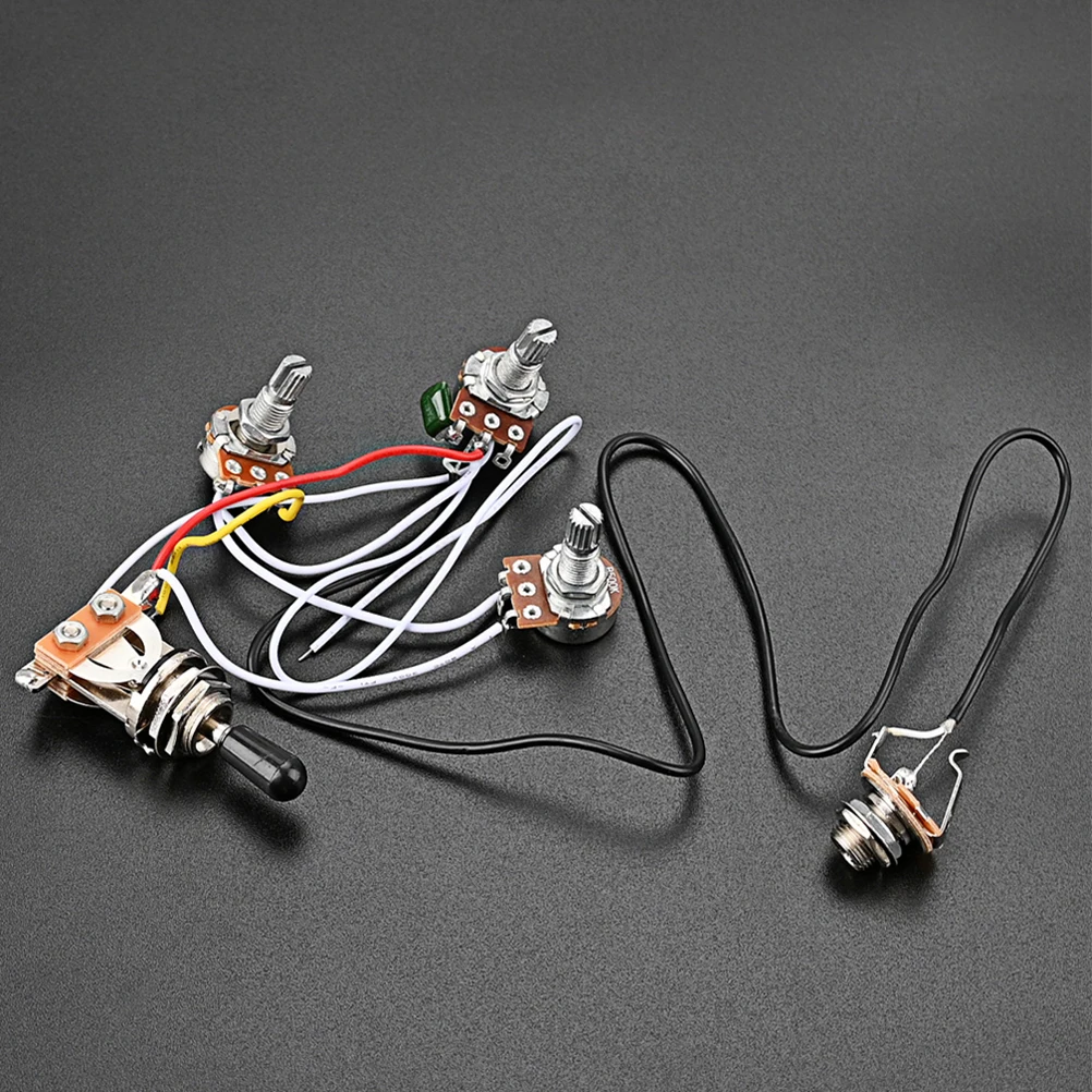 

Toggle Switch Potentiometer Harness for Electric Guitar Plastic Metal Parts Pickup Wiring Replacement Tools