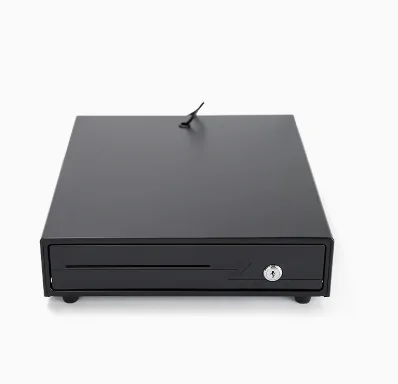 Metal Cash Drawer Box 4 Bill Slots 3‑Position Key Lock POS Register Cash Box for Retail Shop Supermarket Checkout Counter