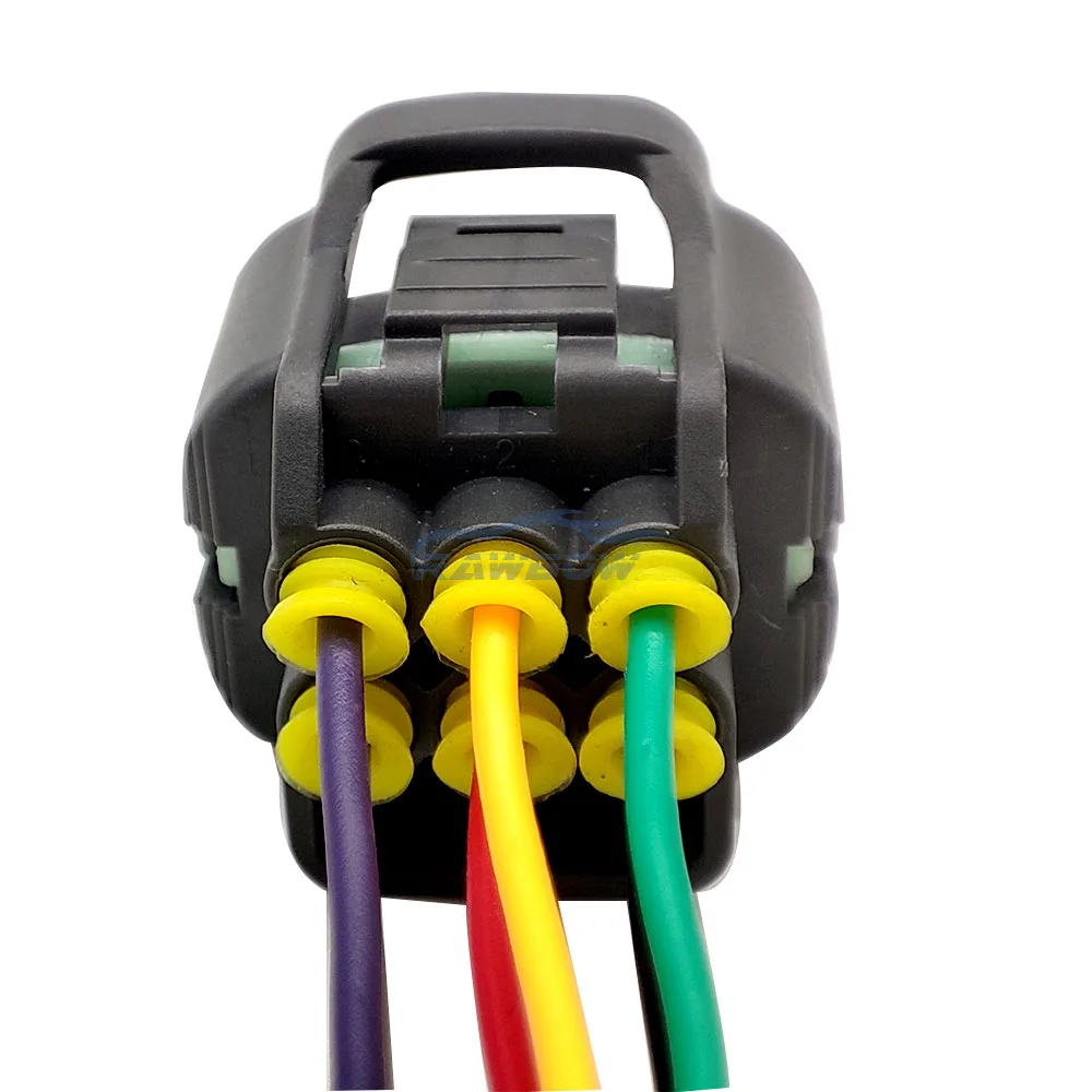 Impermeável Auto Botões Conector de Cablagem Elétrica, Conector Fêmea de 6 Pinos, 7283-7062-40, 0090-635, 1 Set, 5 Pin, 10 Set
