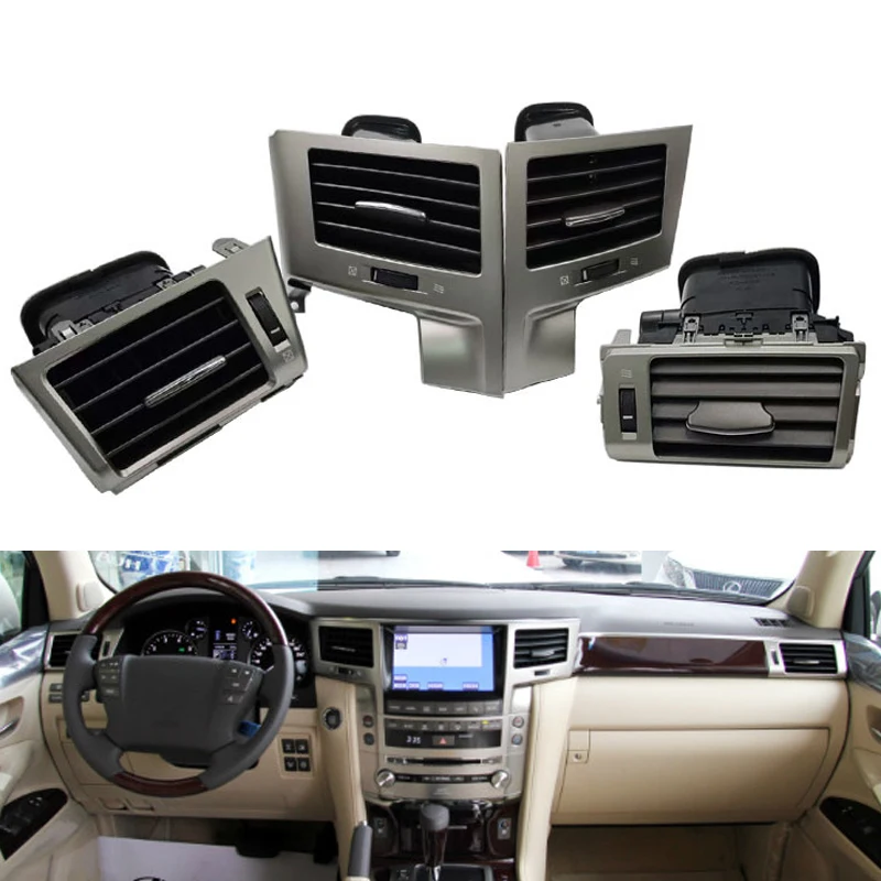 Для Lexus LX570 LX450 LX460 2007 2008-2017 вентиляционное отверстие для кондиционера, приборная панель, воздуховыпускное отверстие, аксессуары для салона автомобиля