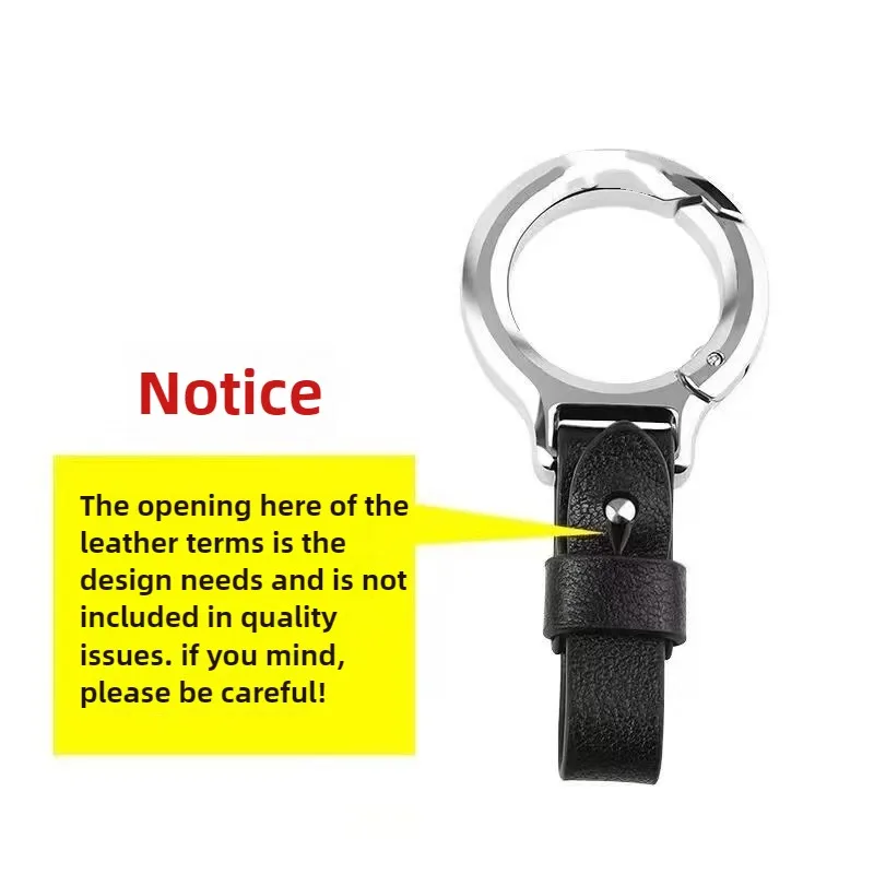 Leather Car Keychain Pendant Key Ring Chain Hanging Men Women Gift Universal Durable Metal Ring Creative Keychain Car Styling image 5