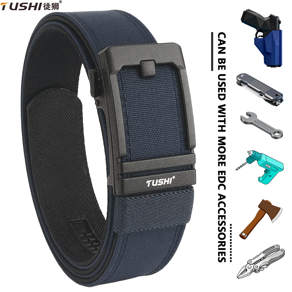 

TUSHI New Multi-size Military Belt for Men Sturdy Nylon Metal Buckle Police Duty Belt Tactical Outdoor Girdle IPSC Accessories