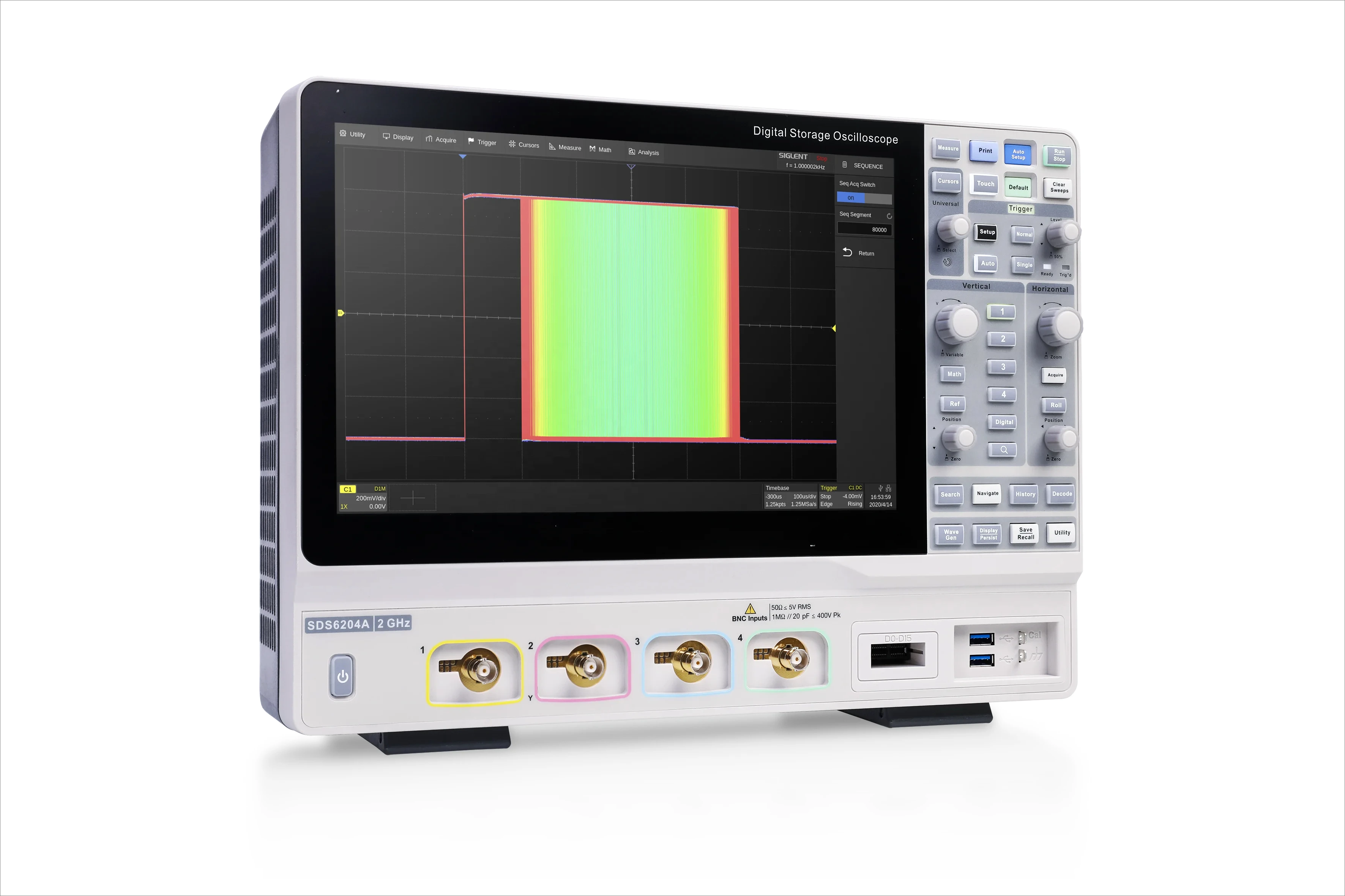 New SDS6204A ,2 GHz 4 Channels oscilloscope, measurement tool