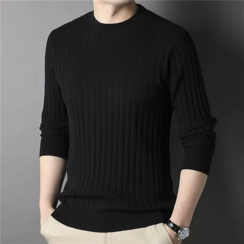 

Autumn and Winter Men's Knitting Sweater Round Neck 2023 Male Knitted Pullovers Casual Harajuku Clothing High Quality E137