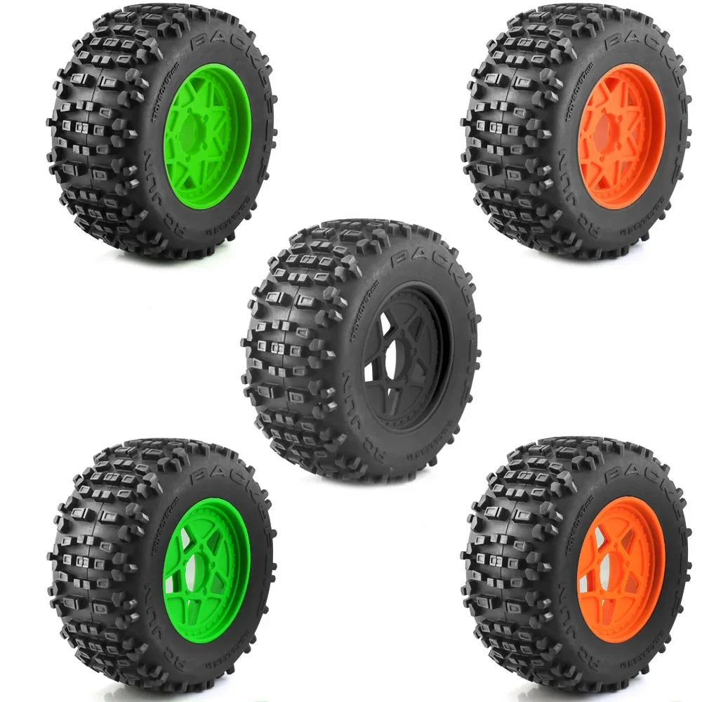 1 Set 173mm 1/8 1/10 Short Course Truck Tire Tyre with 12mm 14mm 17mm Wheel Hex for Slash ARRMA SENTON HSP HPI RC Car