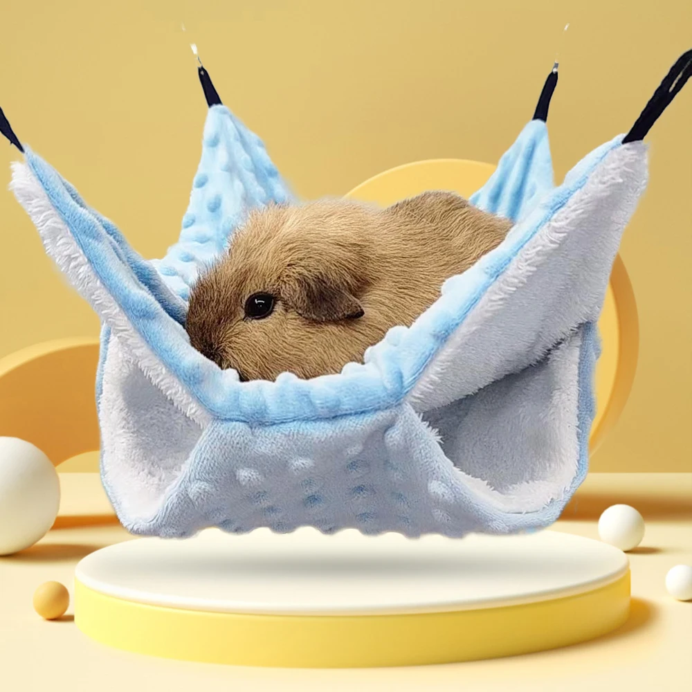 Autumn Winter Hammock for Guinea Pig Plush Warm Bed for Hamster House Nest Sleep Bag Hanging Tree Bed Hamster Bird Pet Supplies