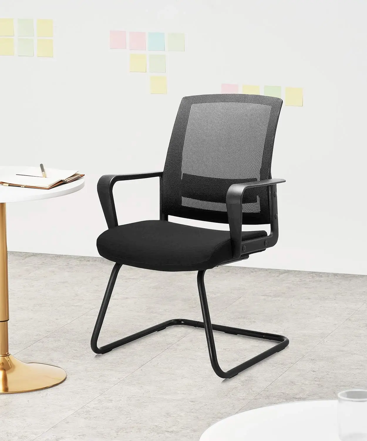 Office chair with lumbar support and mid back mesh space air grille series, suitable for reception and conference rooms