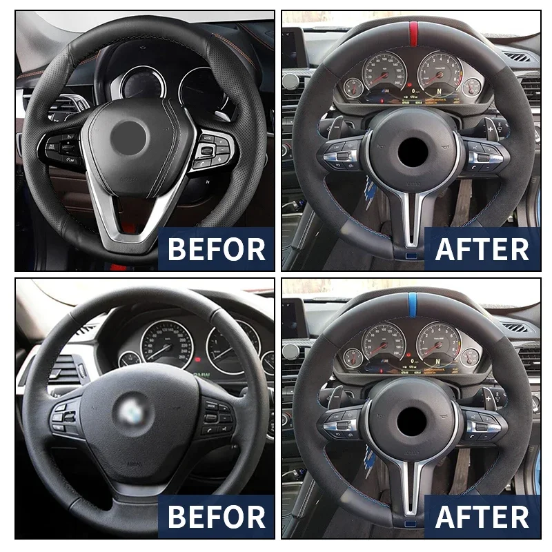 نصف الكانتارا عجلة القيادة لسيارات BMW M Volante Lekrad الأصفر F10 F11 F20 F21 F22 F25 F30 F31 F32 F33 F34 F36 F1 F06 F07 F12 F13