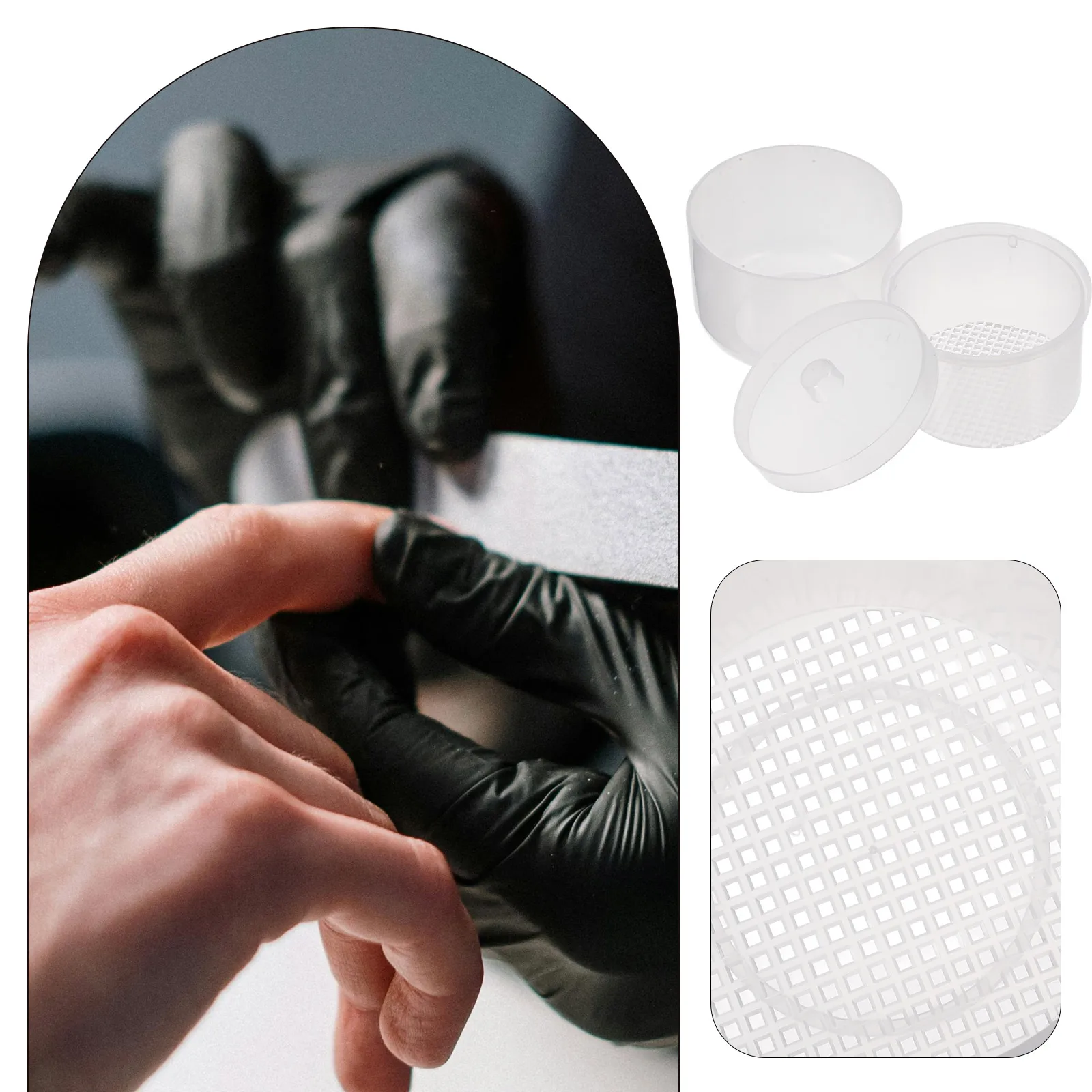 

1 set 1 Set Tool Soaking Bowl Sturdy Reusable Nail Art Cleaner Tray For Salon Home Use Manicure Tool Cleaner Box Nail Tools Box