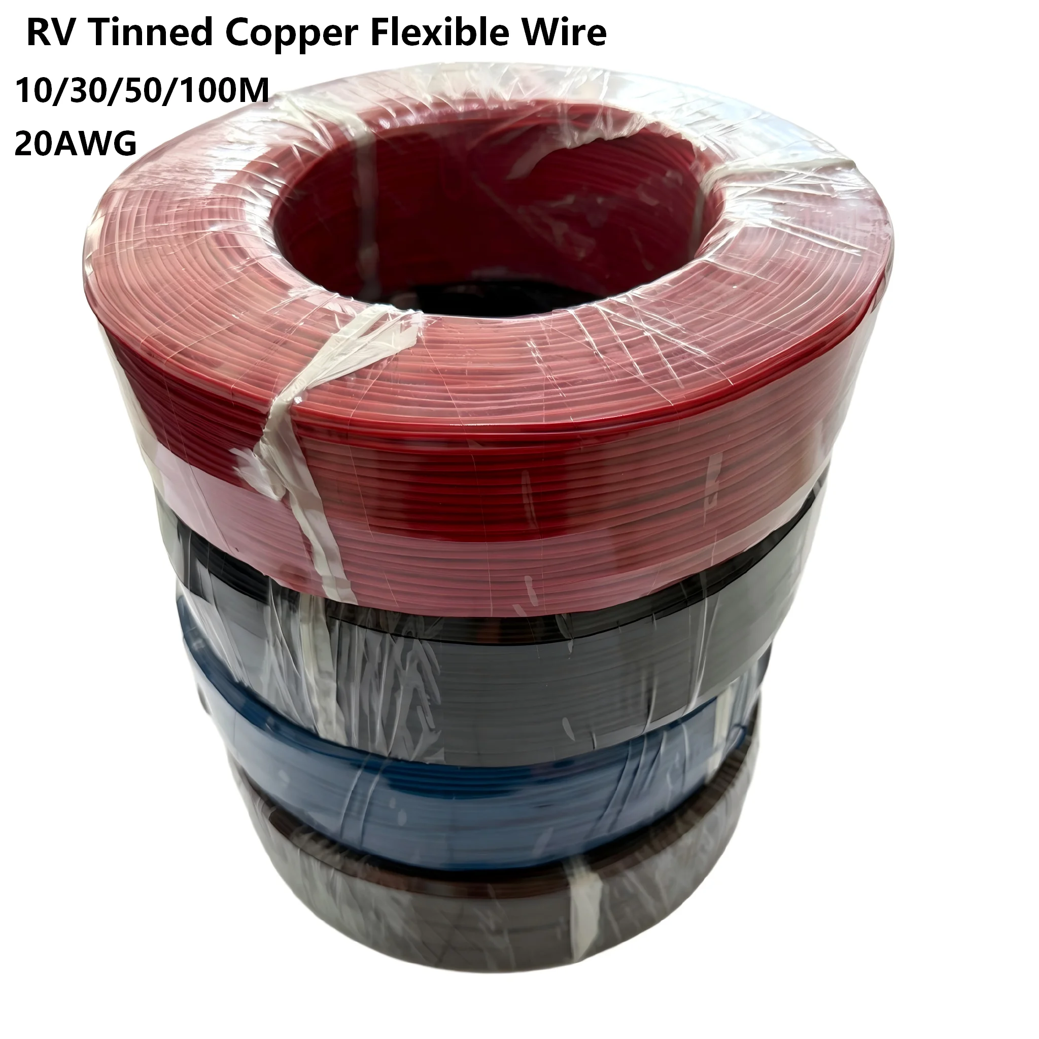 RV Copper Wire Flexible Cable Electric PVC Electrical Cable 300/500V Single-Core Multi-Strand Flexible Wire For Car Audio Wires