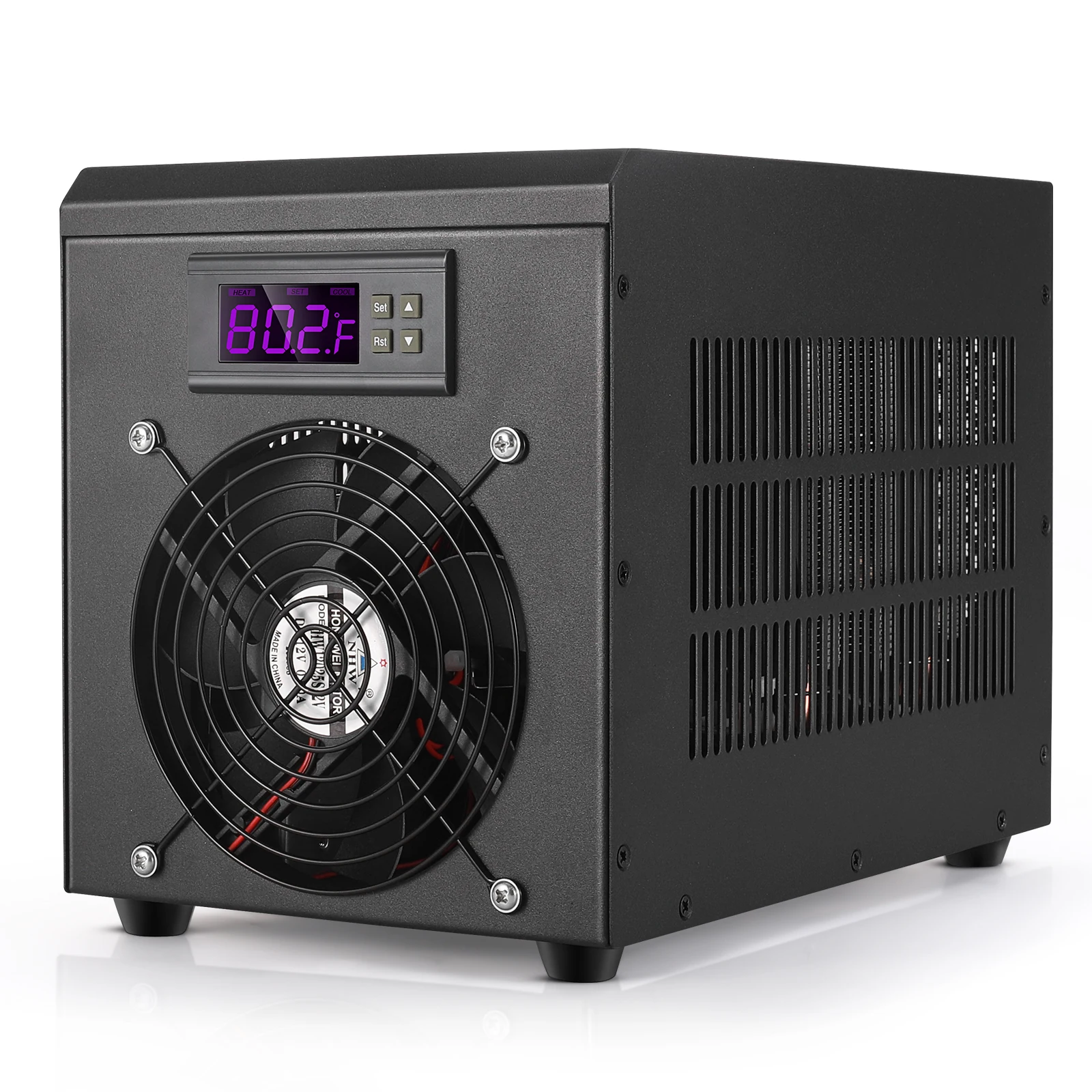 Image of Aquarium Wasserkühler 60L Fischbecken Kühler-Heizsystem 10-40 ℃ Temperaturkonstante, leise 60L Anlage für die Heimzucht von Fischen und Garnelen in der Aquakultur mit Pumpe (60L Kühler & Heizgerät)