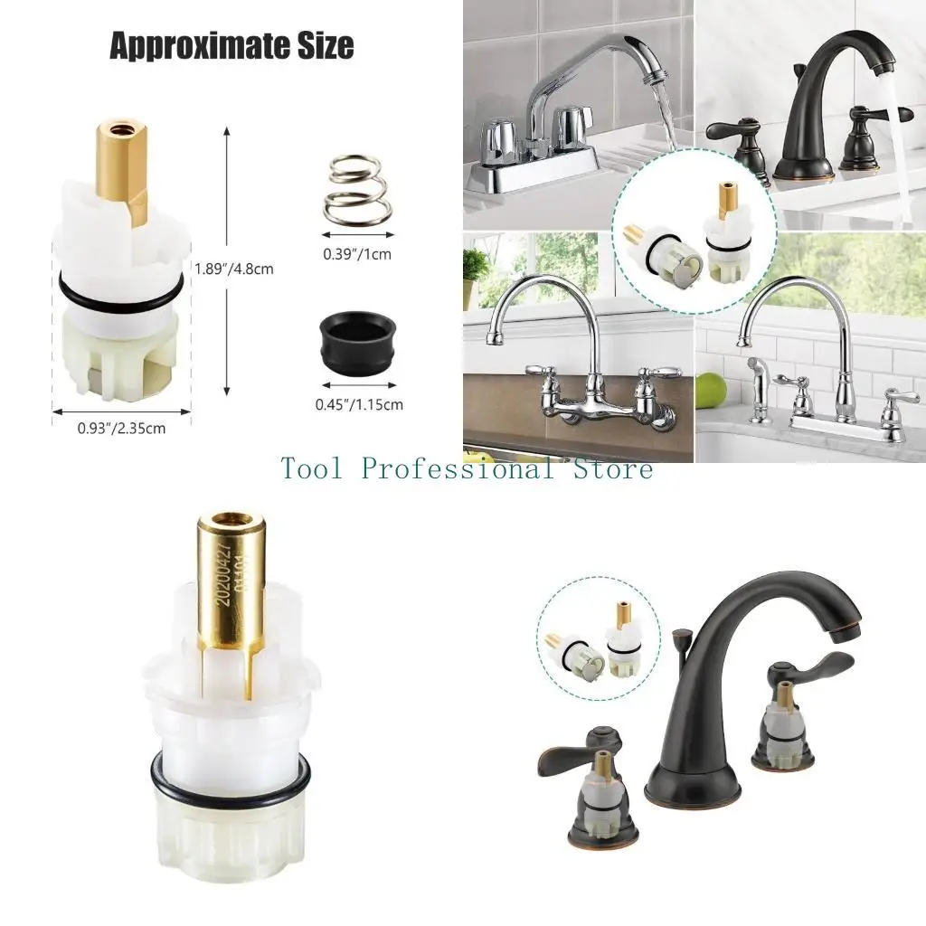 

57QF Faucet Stem Replacement Faucet Stem Part Faucet Stem Assembly with and Spring ABS Material for Delta Faucet RP25513