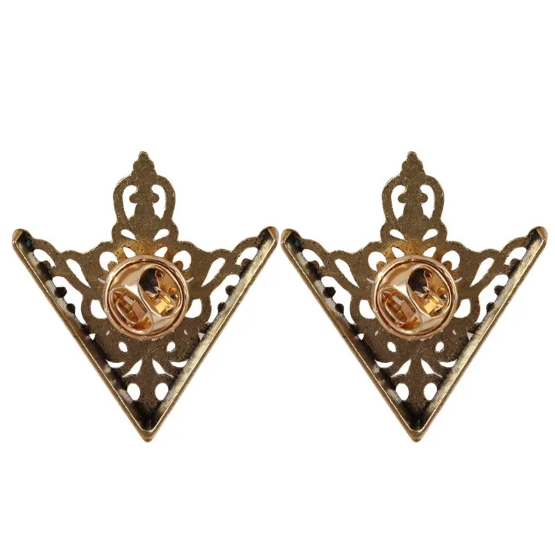 Модная женская брошь, аксессуары, изысканные броши на булавке для блузки, брошь на воротнике, украшенная золотой рубашкой, золотая бронза