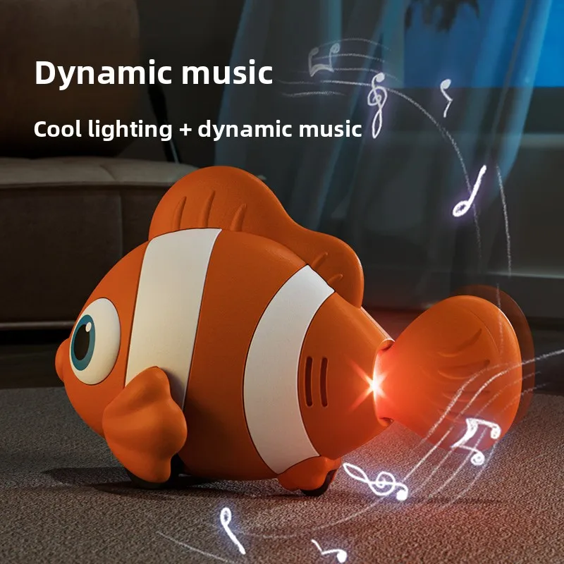 Automatic Obstacle Avoidance Crawling Toy with Music Lights Electric Fish for Babies Sensory Learning Toys To Encourage Crawling view 4
