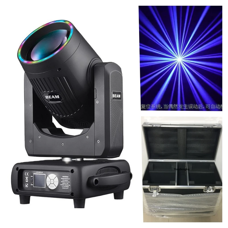 2 pieces with flycase Mini beam 295w gobo Moving Head spot Stage DJ Party Light
