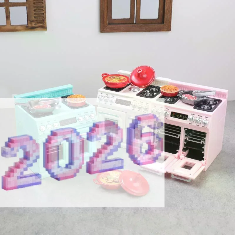 Mini Model Stove Kitchen Scene Simulation Children'S Doll Play Home Toy Ornament Compact Kitchenware Set For Playtime Fun