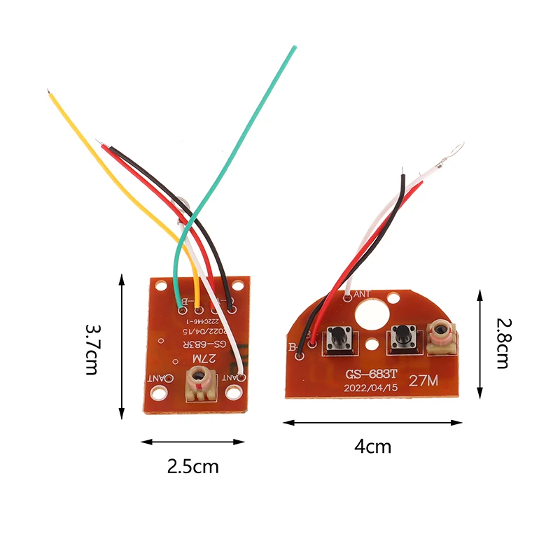 1  Transmitter Board  1 Receiver Board 27MHz Circuit PCB Transmitter And Receiver Board Radio System For Car Truck Toy