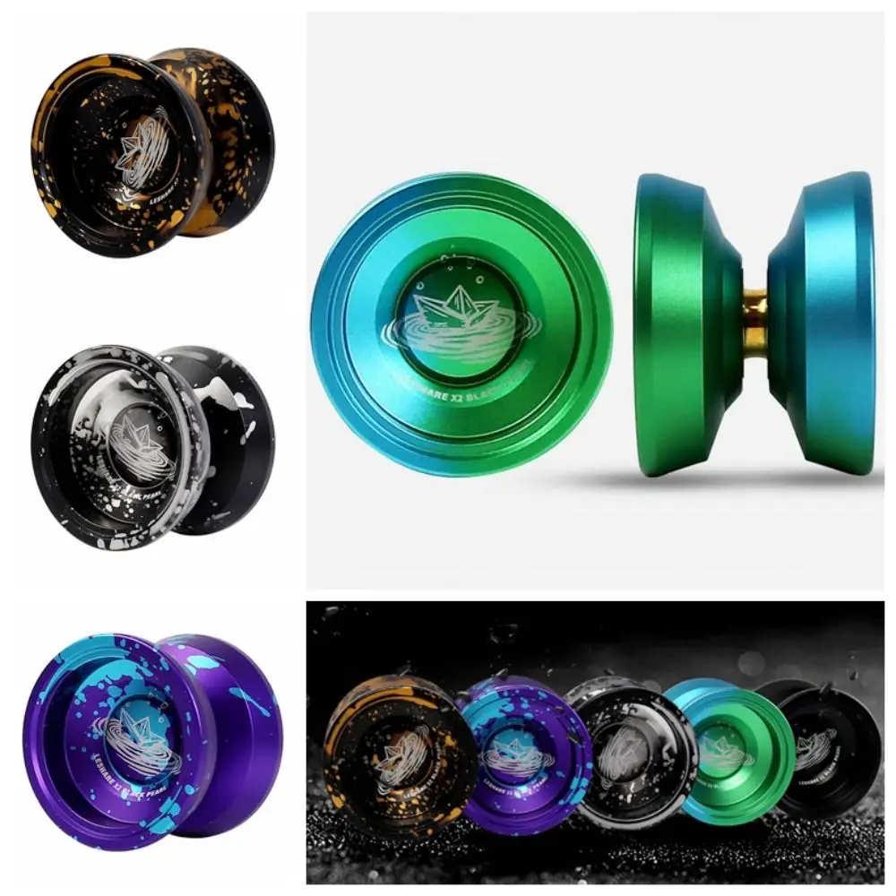 Para menino liga de alumínio yoyo bola profissional rolamento cordas metal yooyoball alta velocidade estável yo yo brinquedos iniciantes avançados