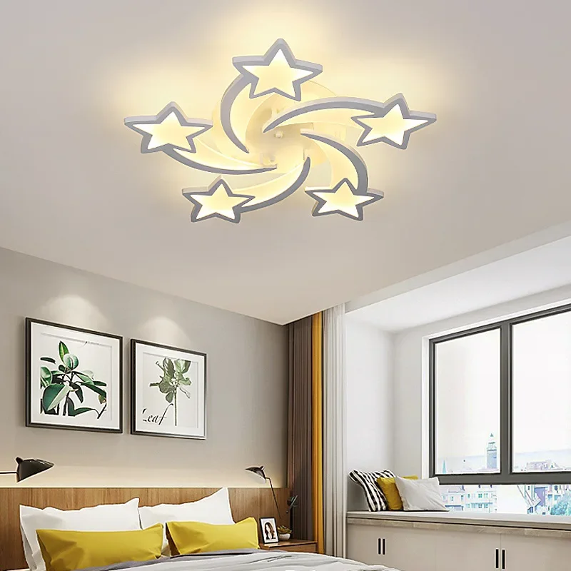 Designer LED Chandelier Stars For Living Room Bedroom Remote/APP Support Design Model High-end Home Decoration Lighting Fixtures