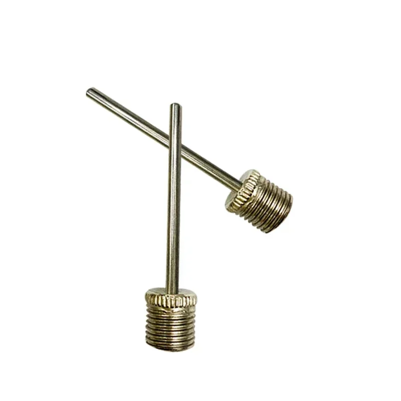 30 pçs/set bomba de futebol agulha bola de aço inoxidável bomba agulha para basquete vôlei bola de futebol inflator de ar válvula adaptador