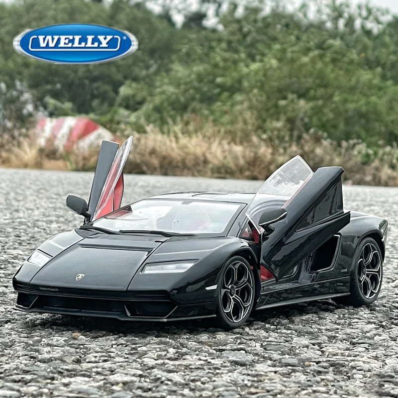 

Welly 1:24 Lamborghini Countach LPI800-4 модель спортивного автомобиля из сплава, литая под давлением металлическая гусеничная гоночная машина, модель автомобиля, детская игрушка в подарок