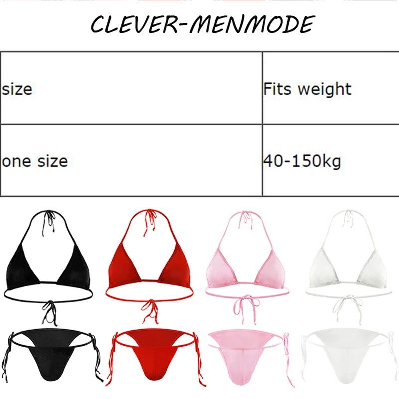 Men's Bra Lingerie Set Big Sac Penis Bag Briefs Bdsm Men's Harness Crop Top Navel Sissy Outfit Body Gay Bikini image 3