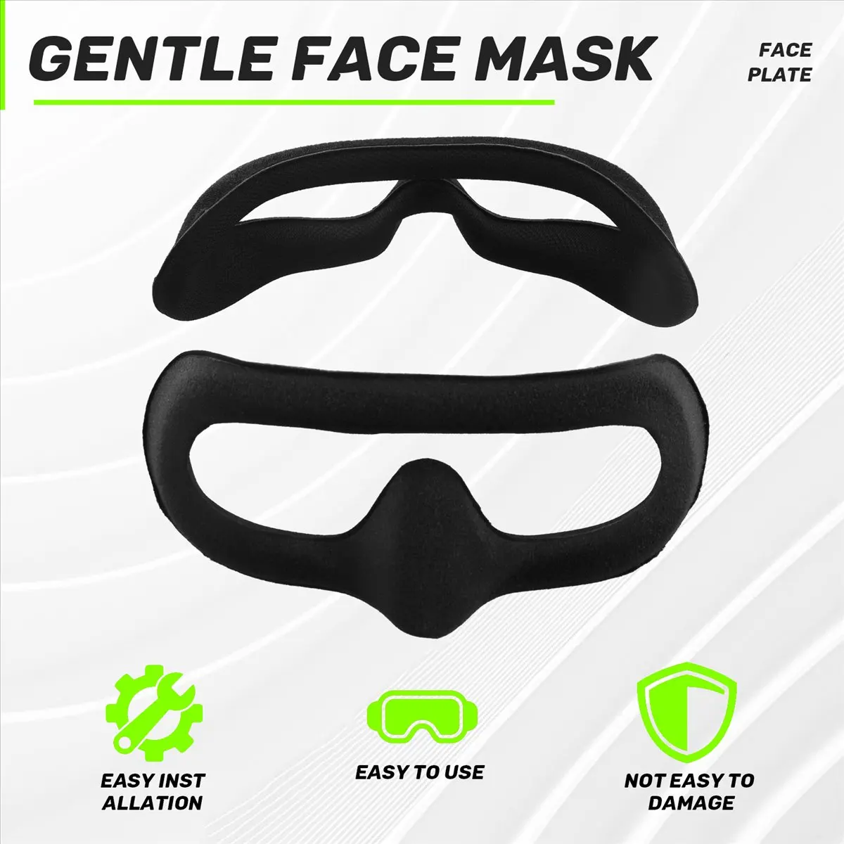 【ELEVATE LIFE】Face Plate Replacement Kit for Avata 2 Goggles 3 Face Mask Cover Drone Flight Glasses Sponge Eye Pads Black