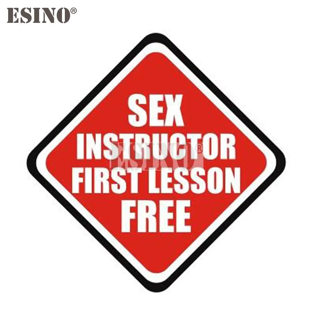 Car Styling Creative Funny Sex Instructor First Lesson Free Adhesive PVC Decal Waterproof Car Body Glass Sticker Pattern Vinyl