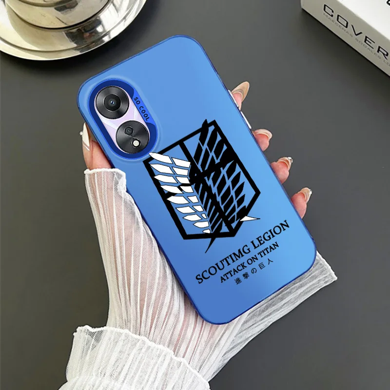 Attack on Titan LOGO For OPPO A 31 37 38 55 57 58 74 76 78 94 98 Reno 6 7 8 Z T Pro Colorful Phone Case Funda Silicone Cover