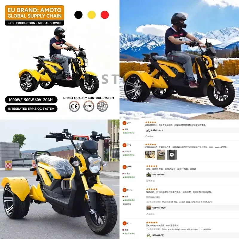 STROVAN Hot-selling Electric Tricycle 1000W/1500W Motor 60V Removable Battery Open Frame Large Double Seat Powerful Tricycle.