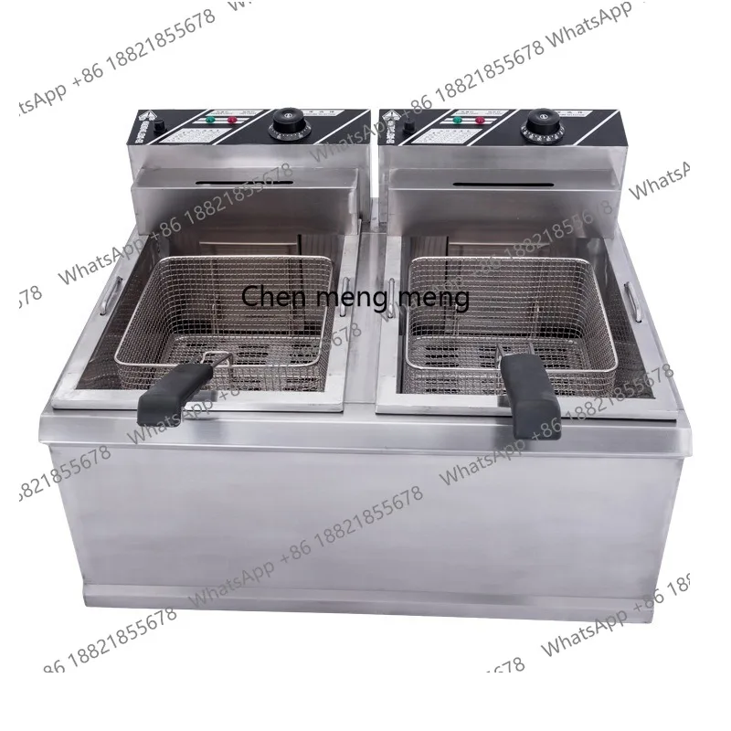 

Fryer Commercial Electric Double Cylinder Fryer French Fry Equipment Commercial Fryer