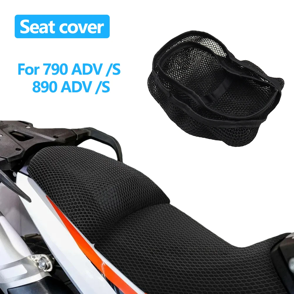 

Чехол на сиденье мотоцикла для 790 ADV 890 Adventure 790 S 890 S, 3D сетчатое тканевое сиденье, нескользящая дышащая защитная подушка