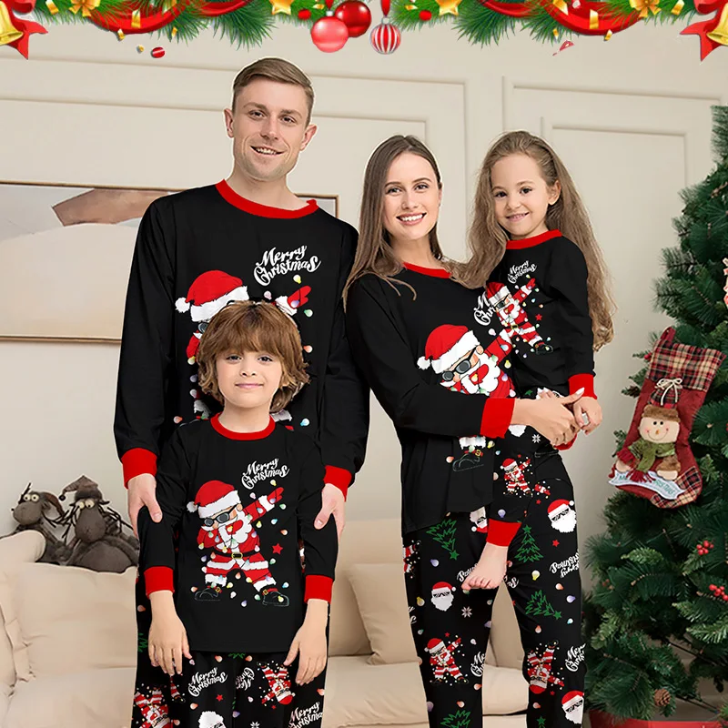 Christmas Pajamas Matching Family Outfits Adult Kids Mom DadSet Baby Rompers Casual Sleepwear Xmas Claus Family Look Pyjamas