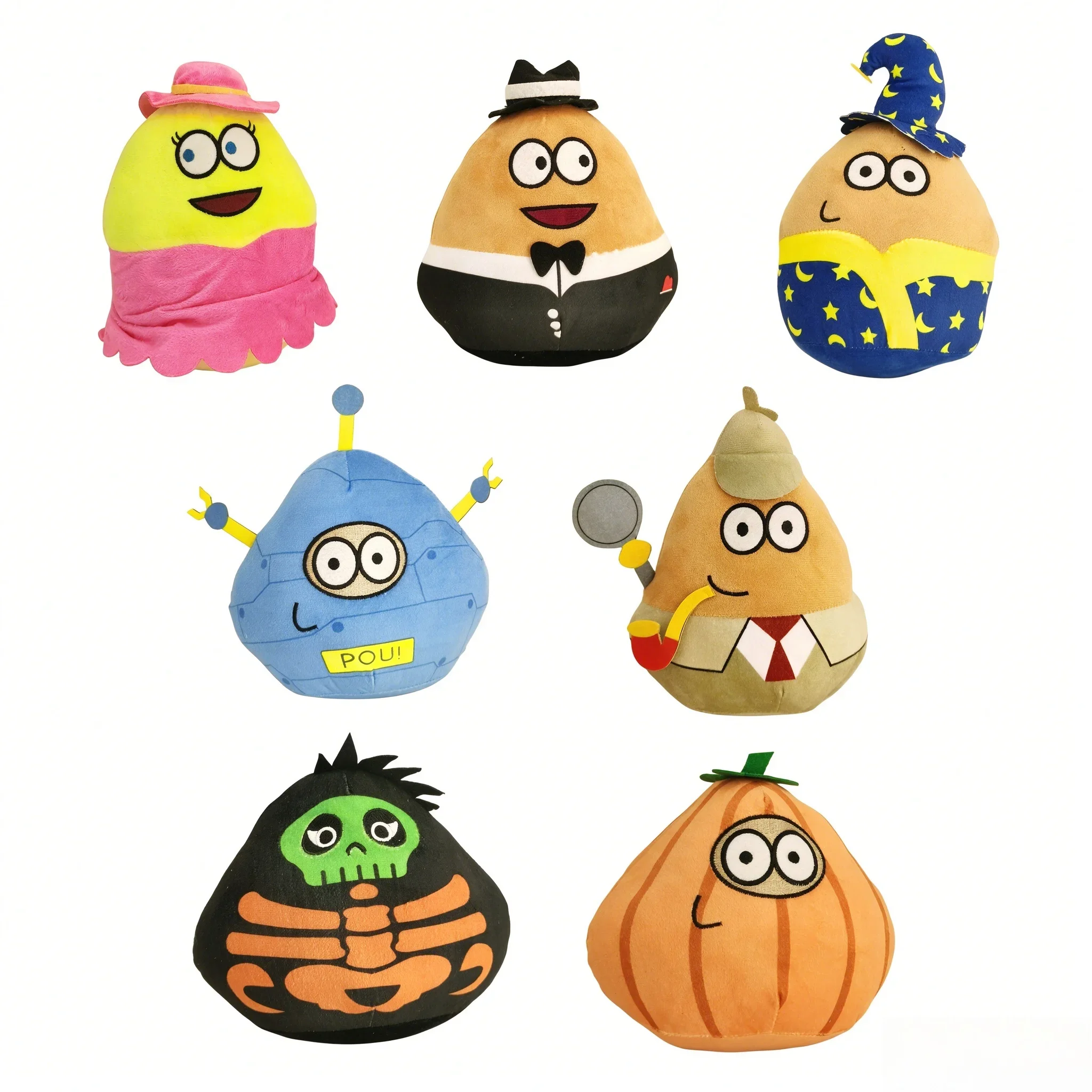 Multiple Outfits Round Creature Plush Doll Soft Stuffed Toy Halloween Home Decor Kids Birthday Gift