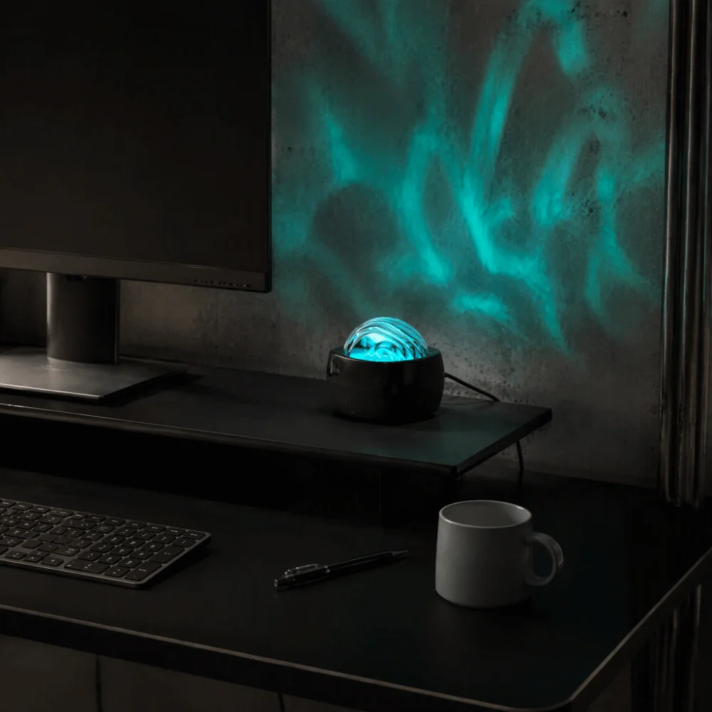 LED Light Starlight Projector USB Powered Colorful Light Northern Lights Projector Glowing Lamp Water Ripple Effect