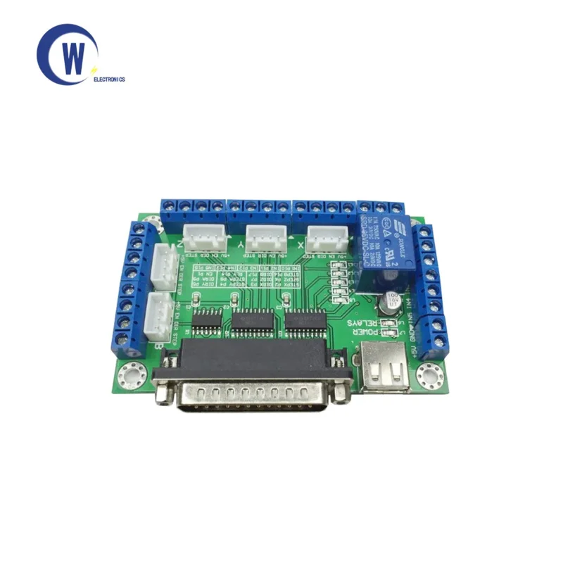 CNC system control system kit, 1pcs5 axis breakout board 3pcs TB6560 driver 3pcs Nema23 2.2NM stepper motor