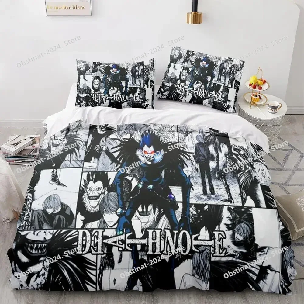 

Death Note Bedding Set Single Twin Full Queen King Size Bed Set Adult Kids Bedroom Duvet cover Sets 3D Print Anime Death Note