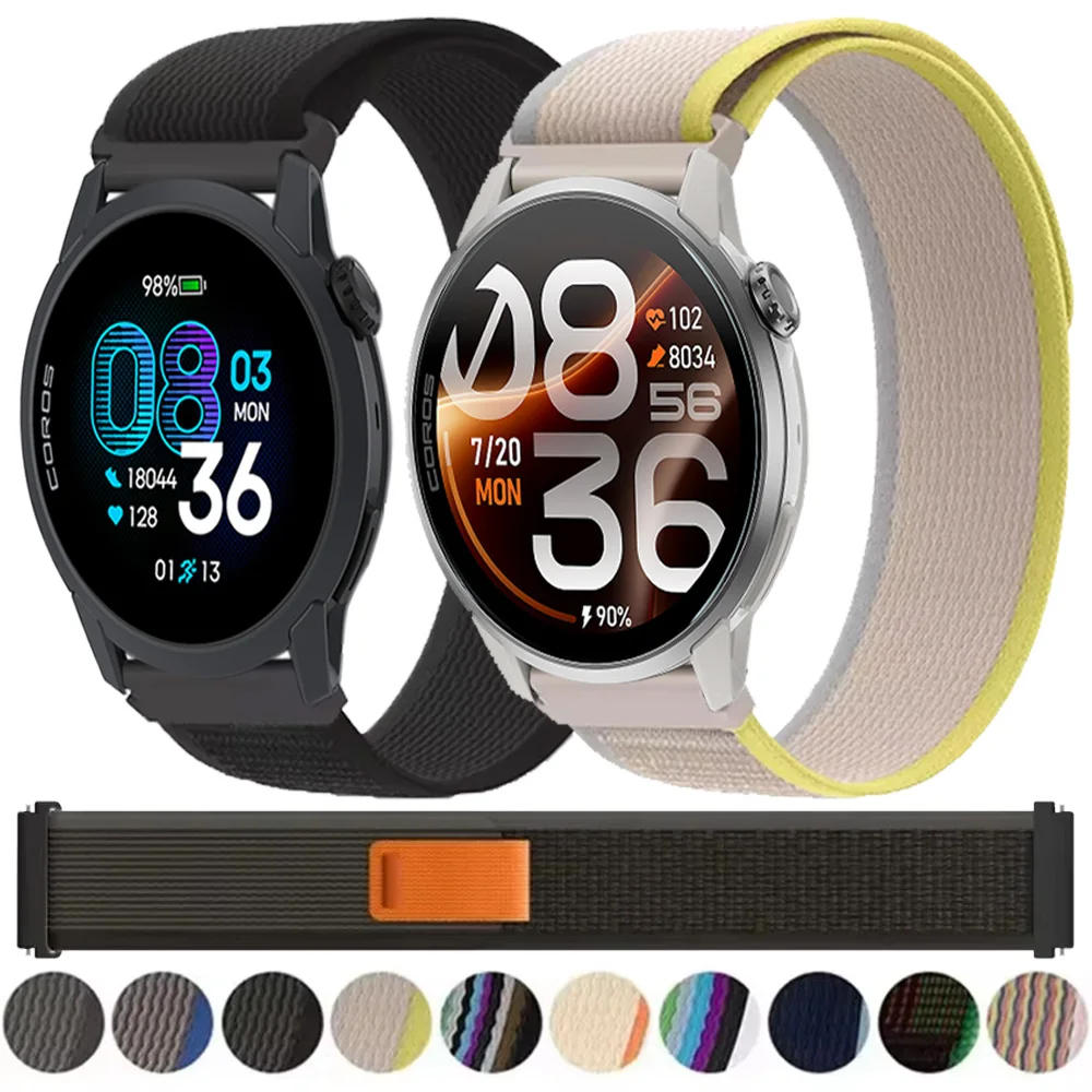 20mm 22mm Trail Nylon Strap For COROS APEX 4 42mm/2 Pro PACE 4 Pro/Pro/4/3 Sport Bracelet Suunto Vertical 2 1/Run/Ocean/Race 2 S