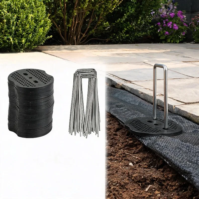 Rustproof U Shaped Steel Garden Staples Firm Ground Pegs For Lawn Turf Weed Cloth Irrigation Tube Outdoor Landscape Fix Spikes