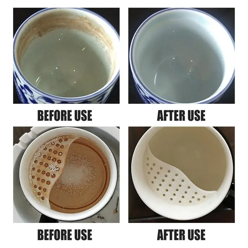Compresse per la pulizia della macchina da caffè detergenti per tazze in acciaio inossidabile naturale compresse per la rimozione delle calcare efficienti e sicure macchina per il tè e