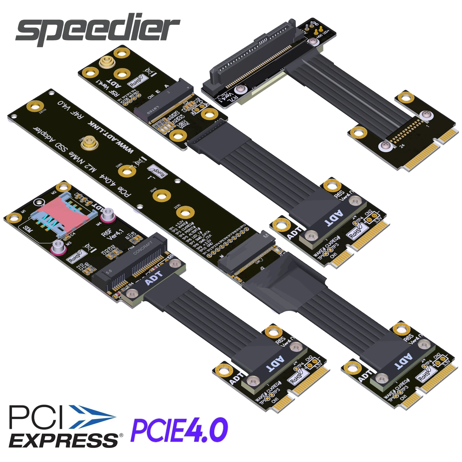 

PCIe 4.0 mPCIe Extension to U.2 M.2 Mini PCI-e Network Riser Cards SFF-8639 Adapter M-Key A.E NGFF mPCIe NVMe Mainboard Extender