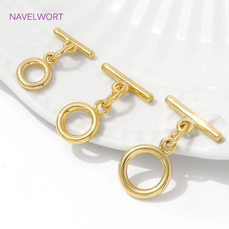 Multi Styles 18K Gold Plated Toggle Clasps For Jewelry Making,Brass Bracelet Connector Clasps,DIY Bracelet Jewelry Findings image 6