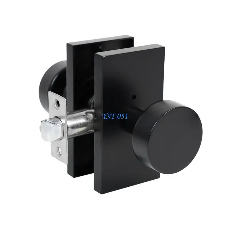E15A Zinc Alloy Door Lock And Handle Set Ergonomic Household Round Bathroom Lock
