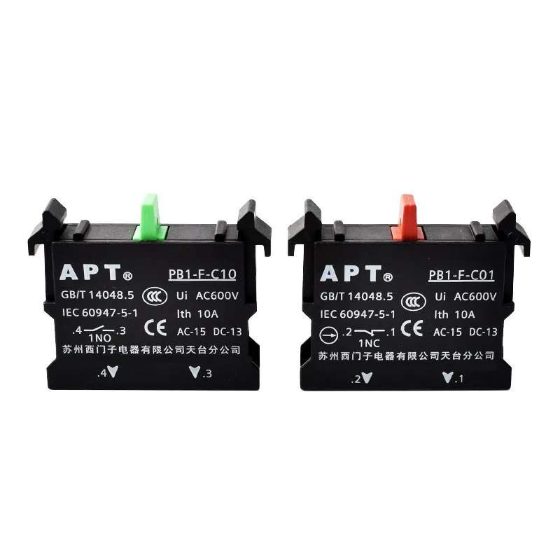 APT PB1S series button contact switch element PB1-F-C01/C10 normally closed normally open Instead of 3SB6400-1AA10-1BA0/1CA0