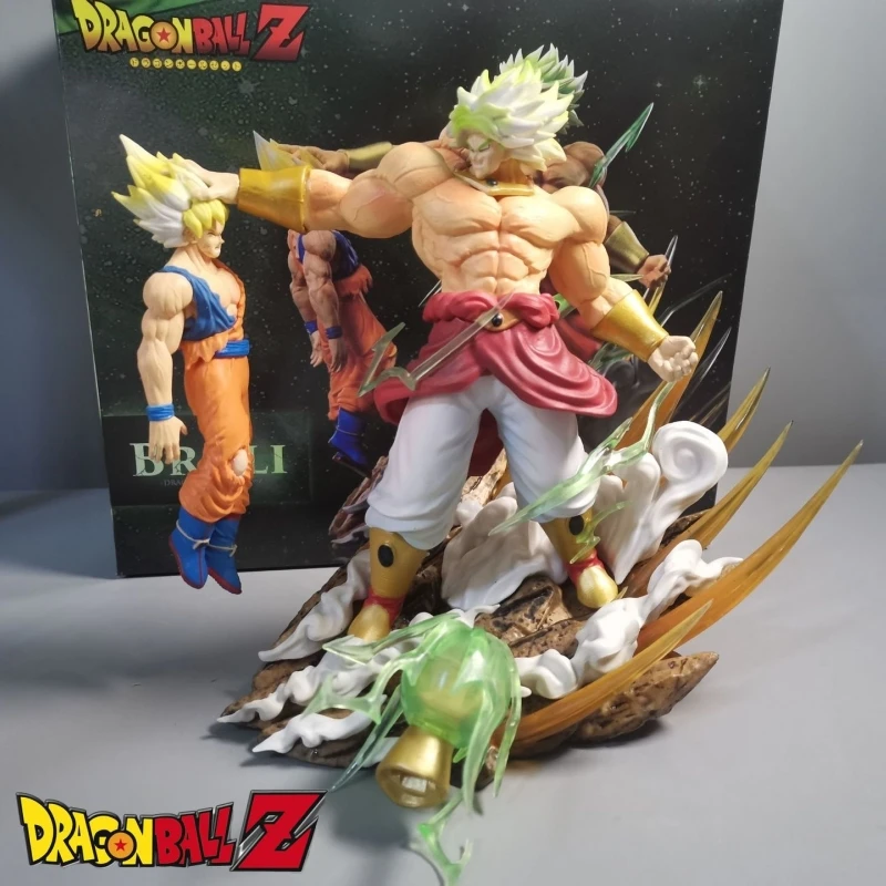 Dragon Ball Broly Vs Goku Figure Anime Action Figurine Gk Action Figurine Broli Statue Pvc Model Doll Collection Toys Kids Gift