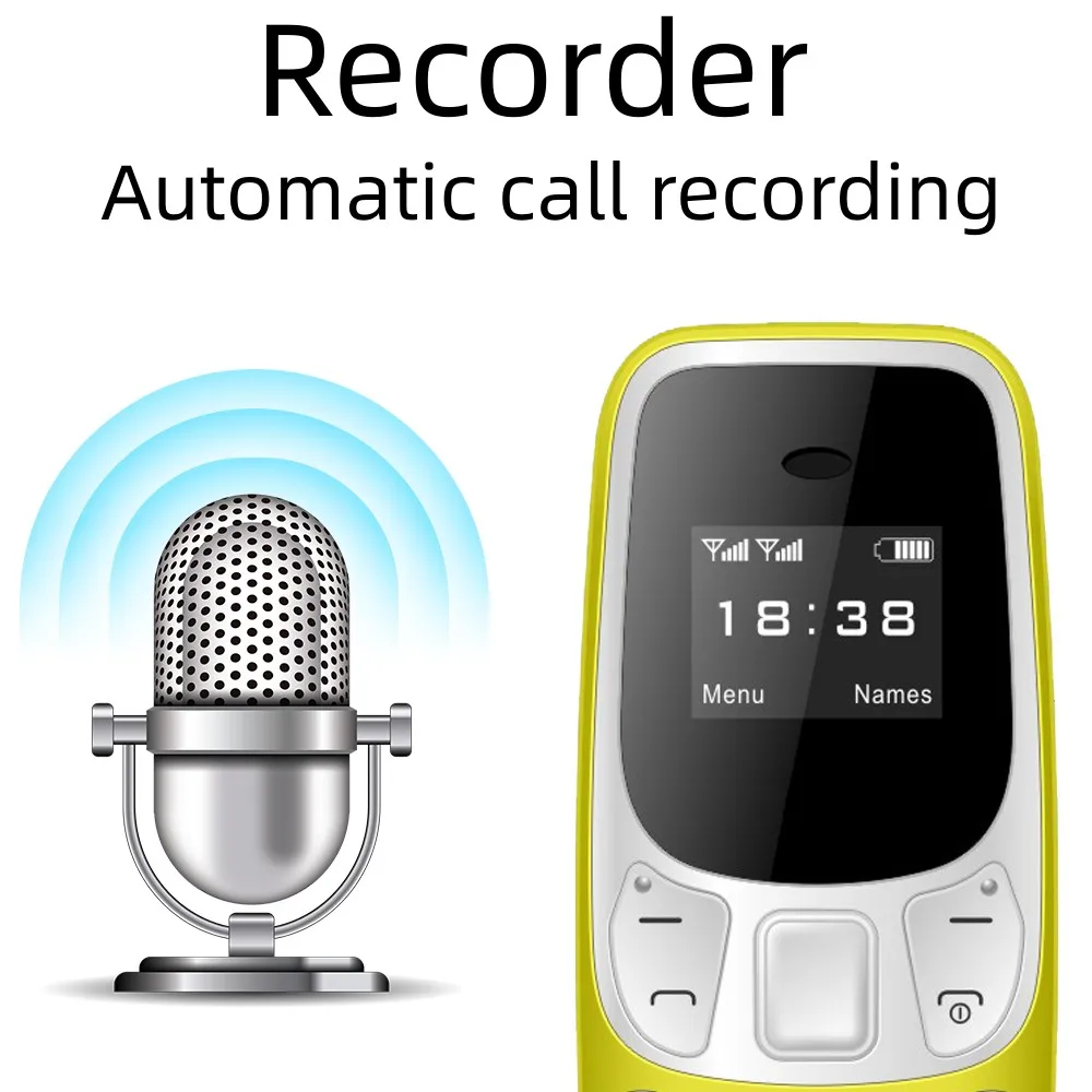 SERVO BM10 Super Mini Mobile Phone 2 SIM Standby Blacklist Magic Voice Call Recording 2G GSM Smallest Backup Feature Cellphones