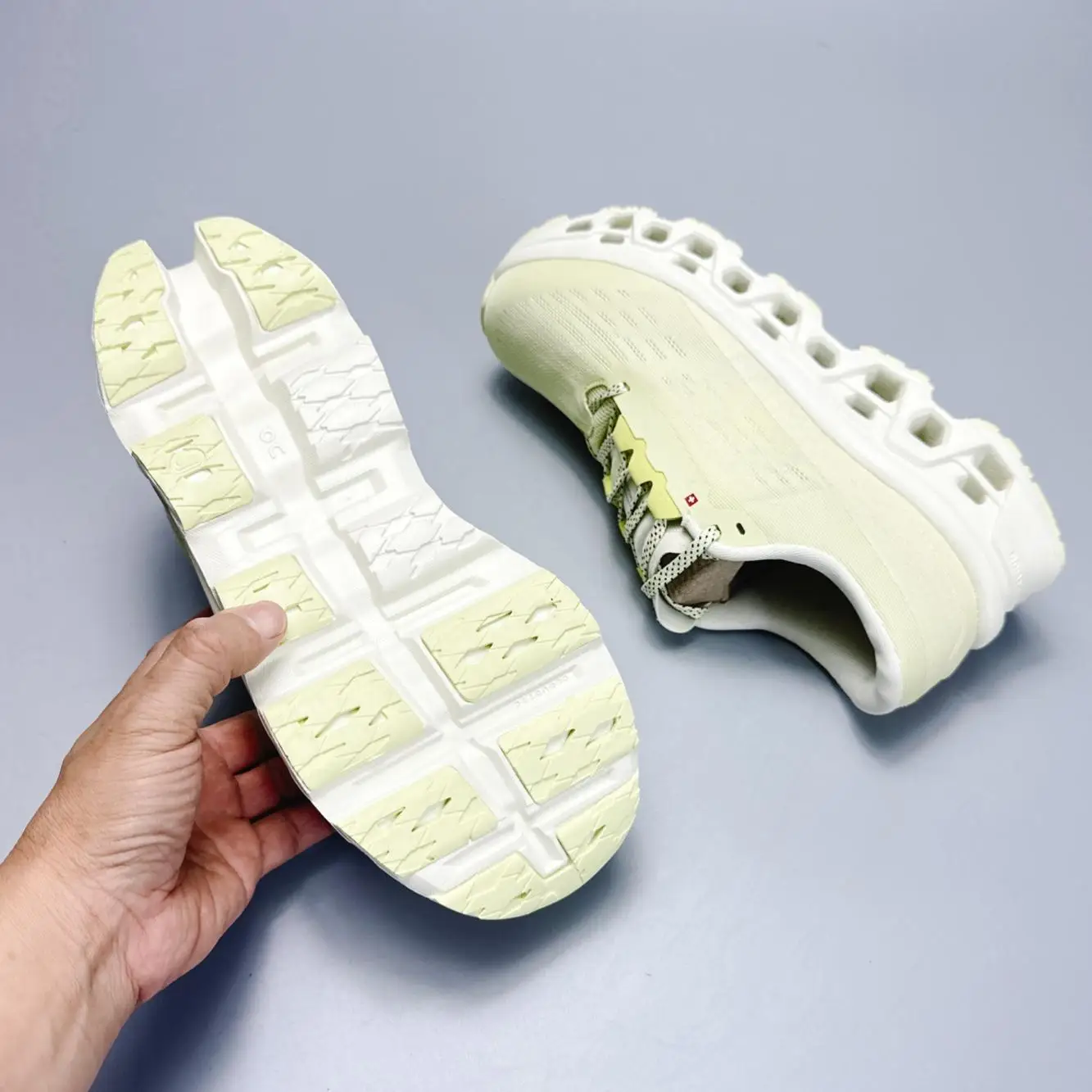 Purcoral 2027 New Women Breathable Knit Mesh Running Shoes Hollow Cutout Sole Shock Absorbing Non Slip Outdoor Walking Sneakers view 5
